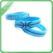 Best Selling Promotional Embossed Printing Silicon Wristband